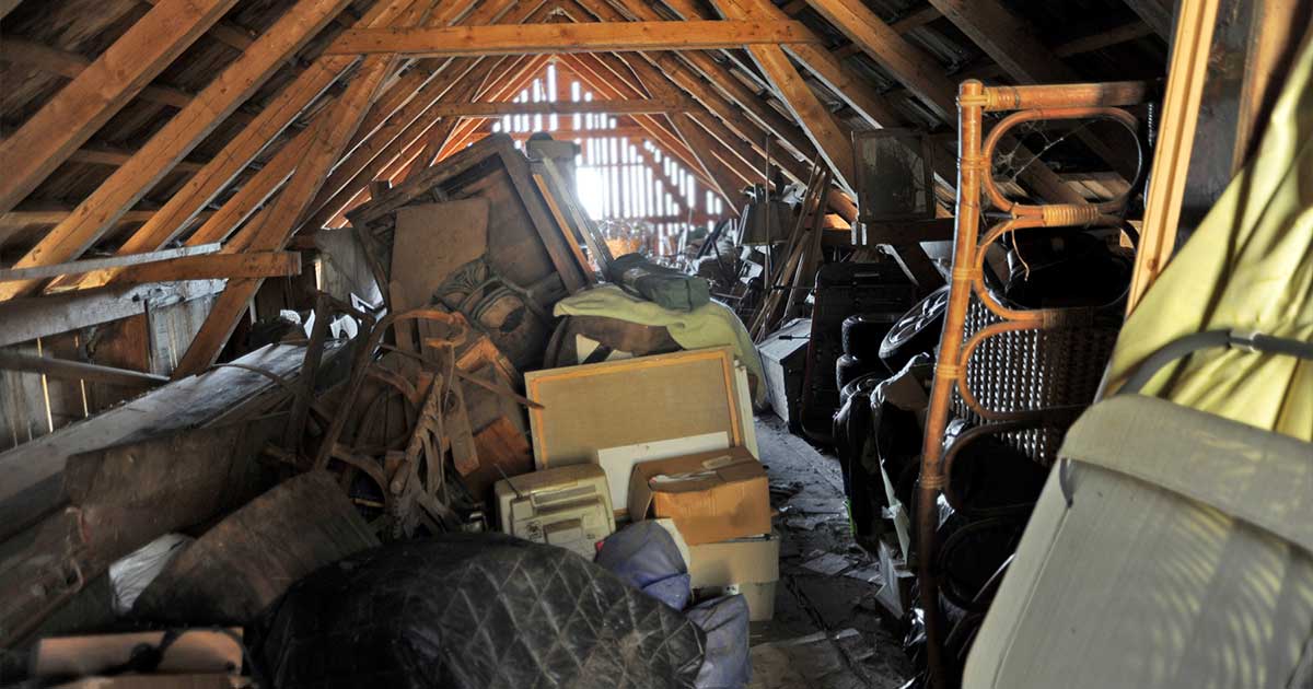 A loft being cleared